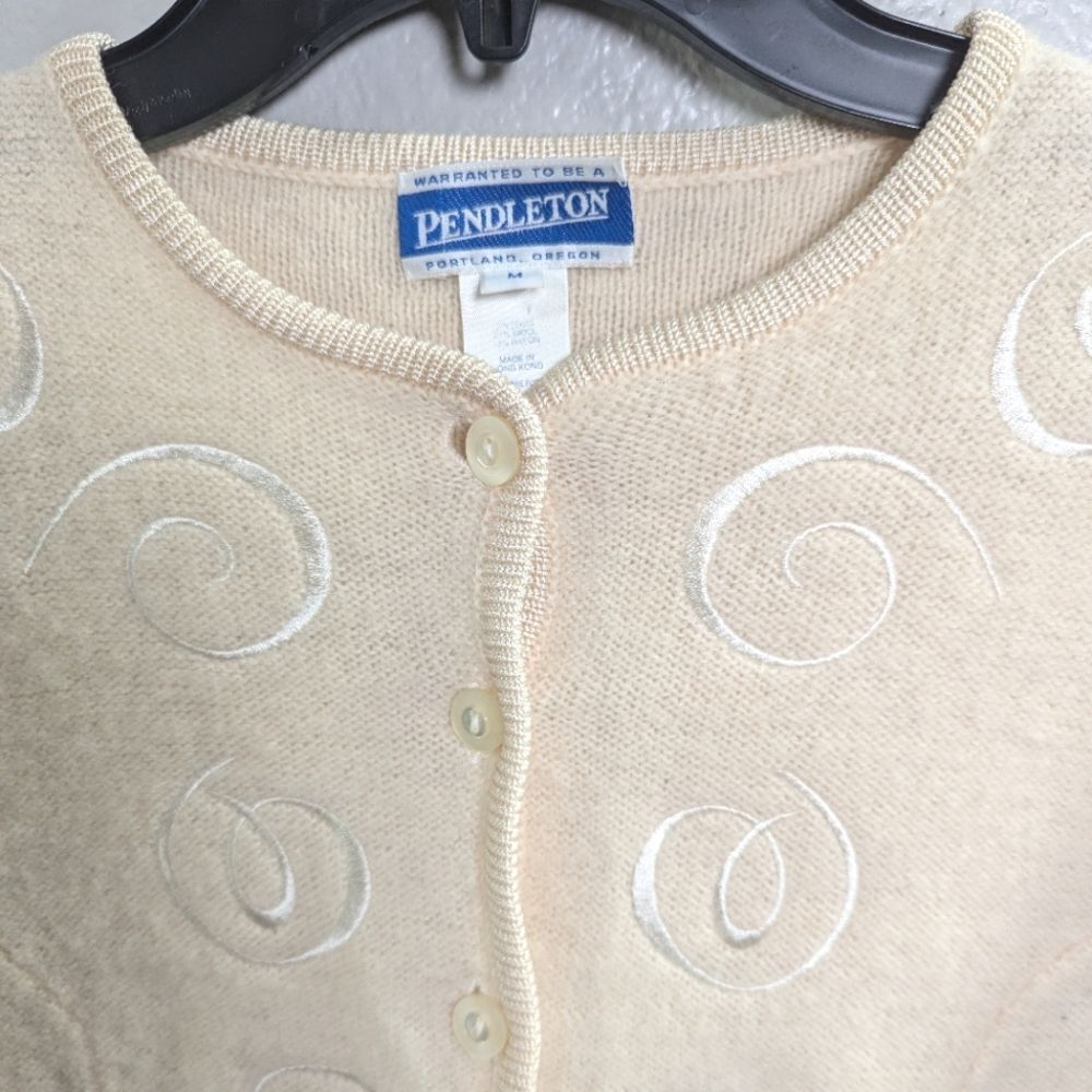 Pendleton Cream Cardigan Sweater - image 3